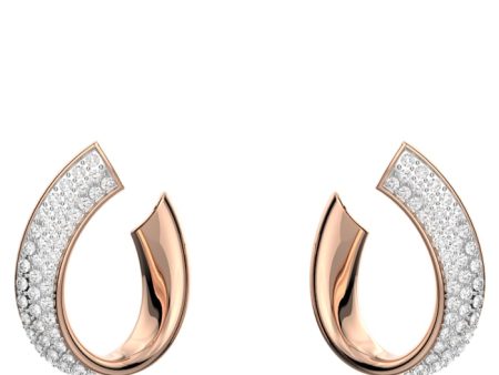 Swarovski Exist Hoop Earrings Small White Rose Gold-tone plated Online