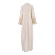 N Design Women s Golden Hand Embroidered White Abaya Discount