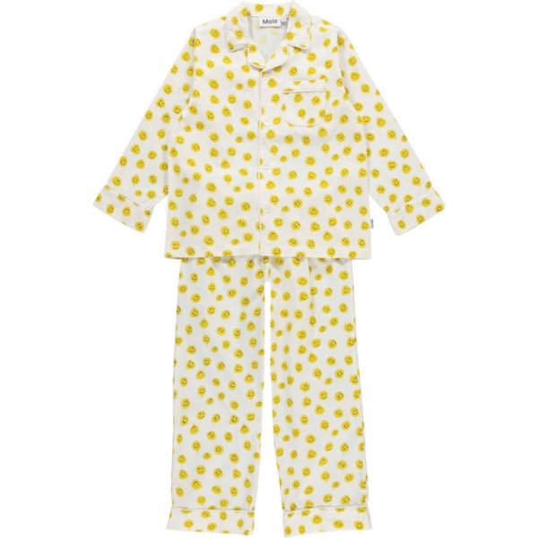  Molo Bolso Kids Smiley Print Pajama Set For Discount