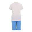 Moschino Kids Teen White & Blue Shorts on Sale