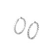 Swarovski Millenia Hoop Earrings, Triangle Swarovski Zirconia, White, Rhodium Plated Online Hot Sale