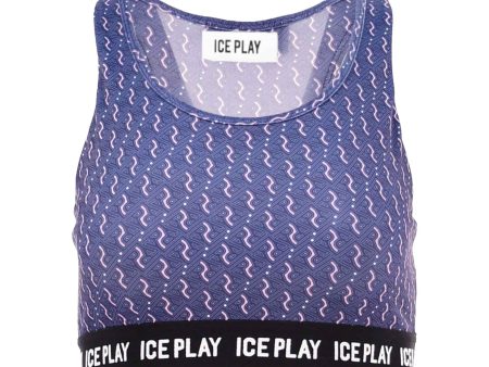 Ice Play Women s Blue Printed Top Jersey on Sale