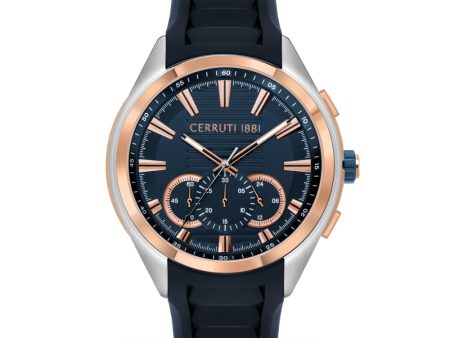 Cerruti 1881 Nogaredo Men  Blue  And Rose Gold Watch Online now