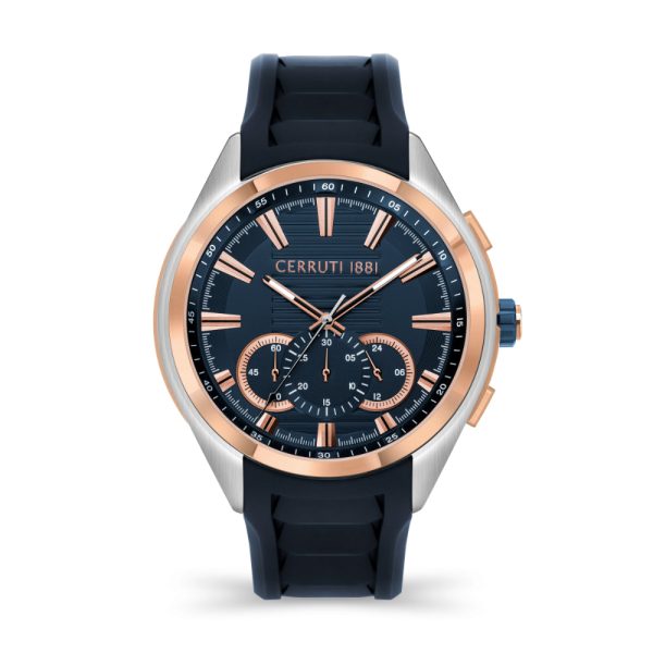 Cerruti 1881 Nogaredo Men  Blue  And Rose Gold Watch Online now