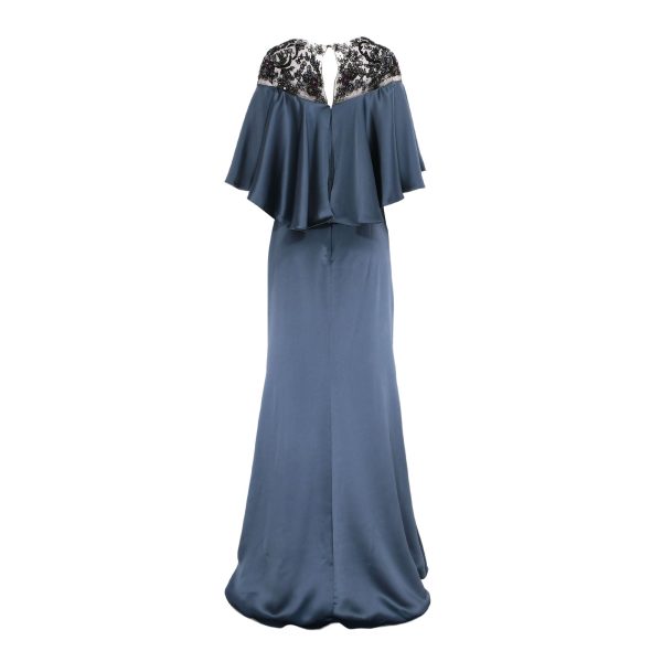 AMSALE Flutter Sleeves Evening Gown Online Hot Sale