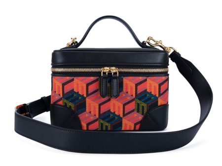 MCM Cubic Jacquard Crossbody Bag Multi  Small Discount