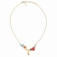 Les Nereides Flowers And Honeycomb Statement Necklace on Sale