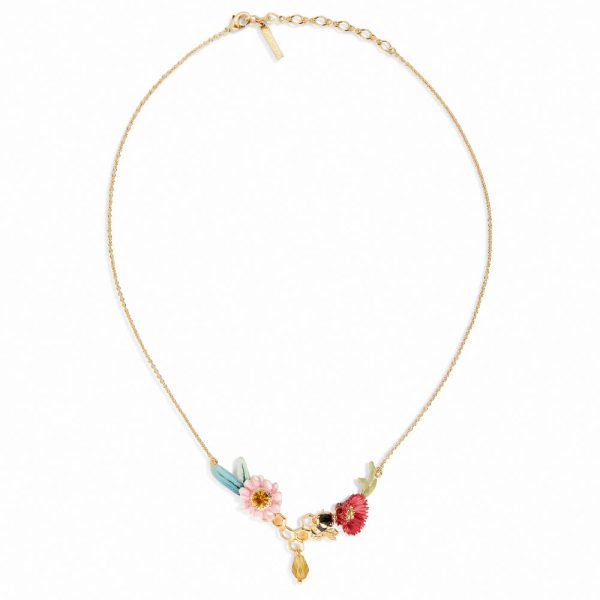 Les Nereides Flowers And Honeycomb Statement Necklace on Sale