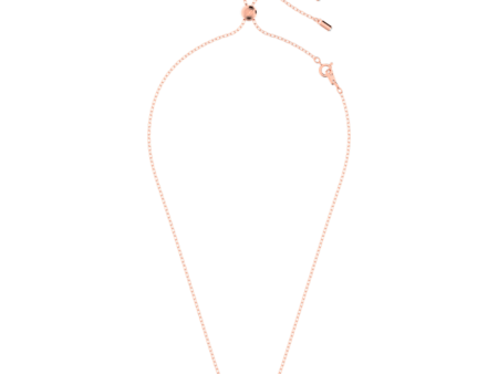 Swarovski Hollow Necklace with Pendant Small White Rose-gold tone plated For Cheap