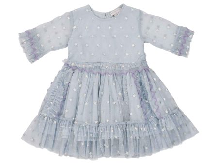 Stella McCartney Kids Tulle Blue Dress SS22 Hot on Sale