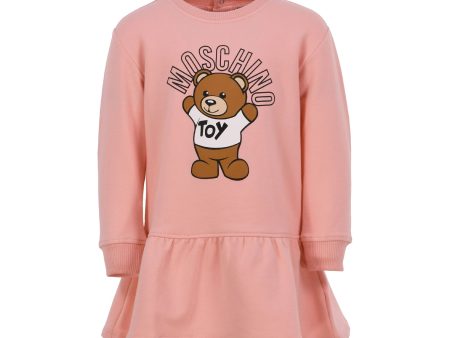 Moschino Kids Girl s Teddy Bear Print Sweatshirt Dress For Cheap