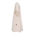 N Design Women s Golden Hand Embroidered White Abaya Discount