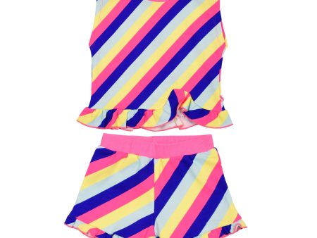 Billieblush Kids Stripe-Print Short Set on Sale