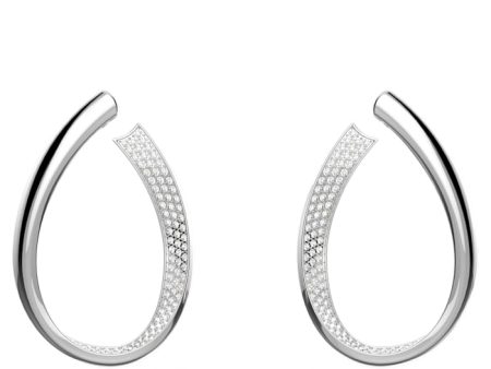 Swarovski Exist Hoop Earrings White Rhodium plated Fashion