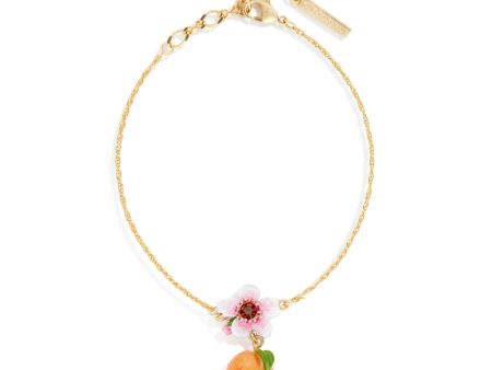 Les Nereides Apricot And Flower Dangling Charm Fine Bracelet Supply