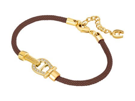 Aigner  Women Brown and Gold-Plated Bracelet Discount