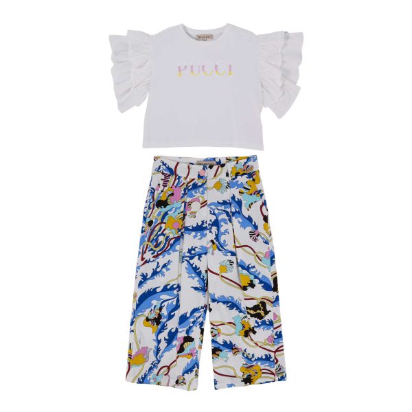 Emilio Pucci T-shirt & Pant Set SS22 For Sale