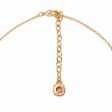 Les Nereides Golden Brown Diamantine Heart Necklace Hot on Sale