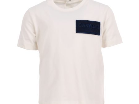  Roberto Cavalli Kids Boy s White Logo Print T-Shirt Hot on Sale