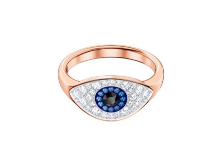 Swarovski Swarovski Symbolic Ring Evil Eye, Blue, Rose Gold-Tone Plated Fashion