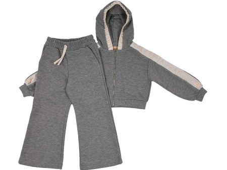 Elisabetta Franchi Kids Girl s Logo Print Grey Tracksuit For Cheap