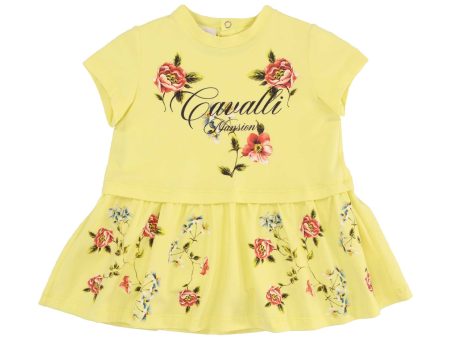 Roberto Cavalli Kids Yellow Dress on Sale