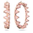 Swarovski Millenia Hoop Earrings Triangle cut crystals Pink Rose-gold tone plated Hot on Sale