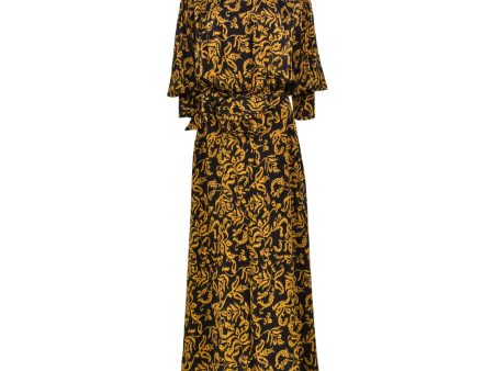 Simona Corsellini Baroque-pattern Long Sleeves Gown on Sale