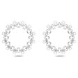 Swarovski Millenia Earrings Circle Pear cut crystals Large White Rhodium plated For Cheap