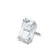 Swarovski Mesmera Cocktail Ring Oversized Crystal, White, Rhodium Plated For Sale