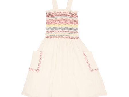 Stella Mccartney Woven Smock Detail Pink Dress SS22 on Sale