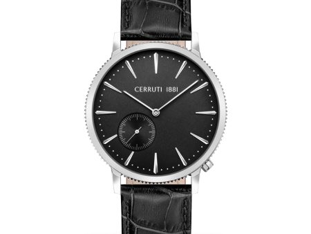 Cerruti 1881 Carano Men Silver And Black Watch Discount