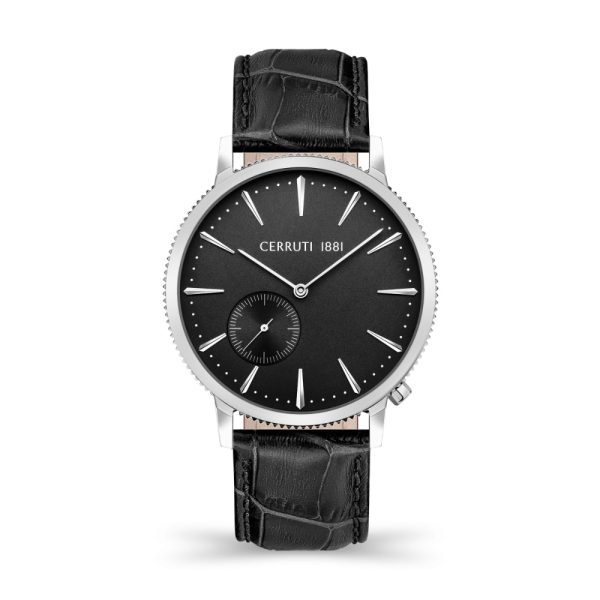 Cerruti 1881 Carano Men Silver And Black Watch Discount