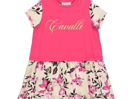 Roberto Cavalli Kids Floral Pink Dress Sale