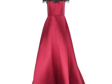 AMSALE Mikado Illusion Evening Gown Online Sale