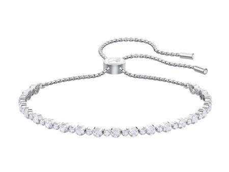 Swarovski Subtle Bracelet, White, Rhodium Plating Online now