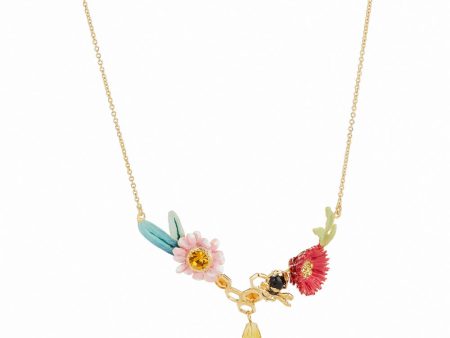 Les Nereides Flowers And Honeycomb Statement Necklace on Sale