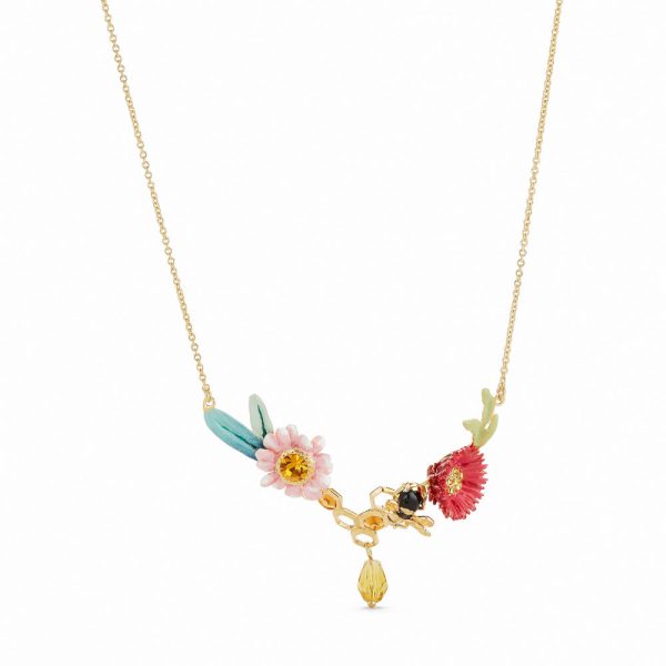 Les Nereides Flowers And Honeycomb Statement Necklace on Sale