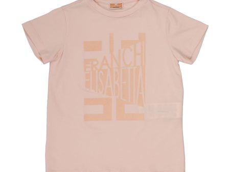 Elisabetta Franchi Kids Logo Print Pink T-Shirt Cheap