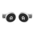 Aigner  Silver And Black Cufflink Supply