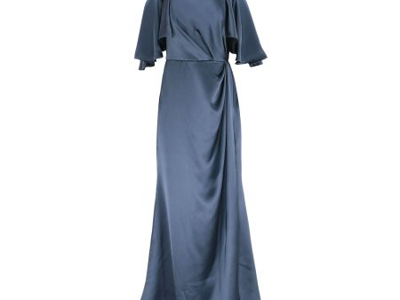 AMSALE Flutter Sleeves Evening Gown Online Hot Sale