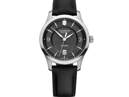 Victorinox Alliance Mechanical 40 Black Dial Black Leather Strap Men s Watch Supply