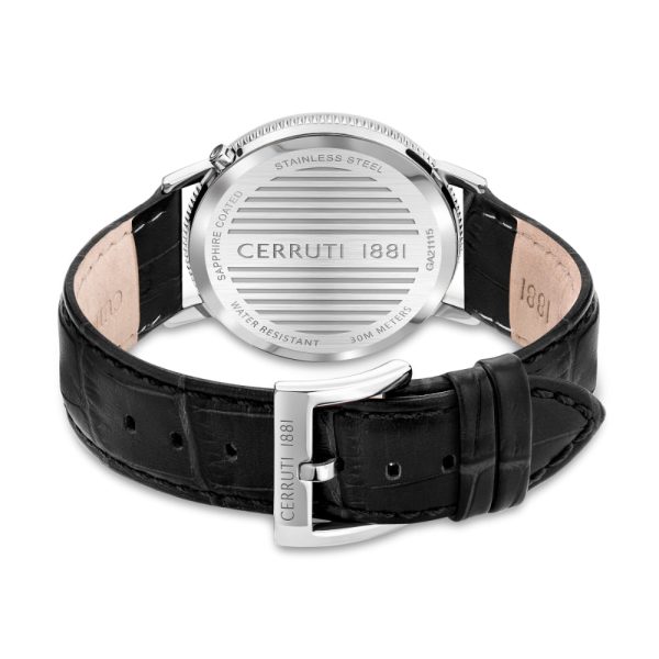 Cerruti 1881 Carano Men Silver And Black Watch Discount