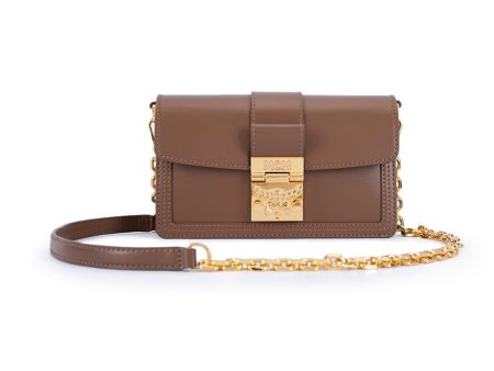 MCM Gretl Visetos Crossbody Bag Toffee  Mini on Sale