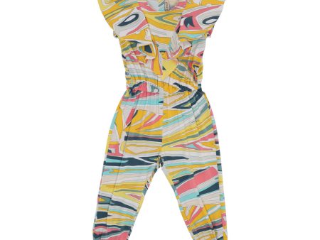 Emilio Pucci Green Lance Jumpsuit For Girls SS22 Supply