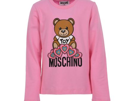 Moschino Kids Girl s Teddy Bear Pink T-Shirt Supply