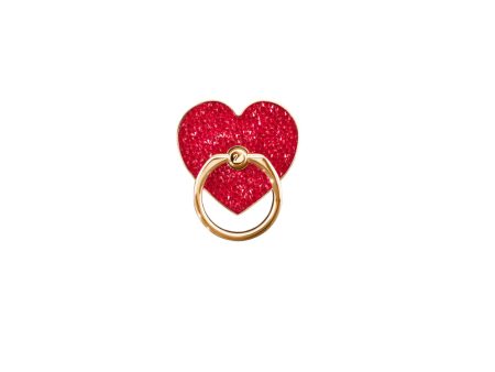 Swarovski Glam Rock Ring Sticker Heart, Red, Rose Gold-Tone Plated Cheap