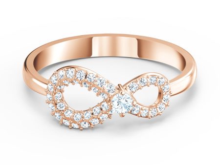 Swarovski Infinity Ring Infinity, White, Rose Gold-Tone Plated Discount