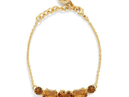 Les Nereides Golden Brown Diamantine Fine Stone Bracelet Online Sale