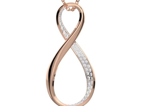 Swarovski Exist Pendant Infinity White Rose-gold tone plated For Cheap